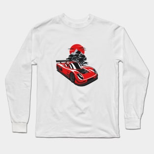 Red Ultima GTR Mountains Long Sleeve T-Shirt